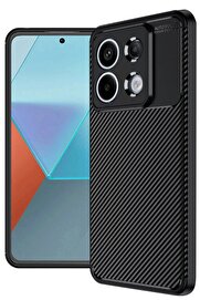 CepteToptan Xiaomi Redmi Note 13 Pro 4G Kılıf Auto Focus Karbon Kapak - Siyah - DROPX8782-8726