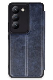 CepteToptan Vivo V30 Lite 4G Kılıf Flip Cover - Lacivert - DROPX8325-1300
