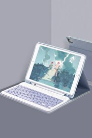CepteToptan iPad Air 11 (2024) Kılıf KC01 Smart Klavyeli Tablet Kılıfı - Lacivert - DROPX7250-9804