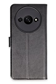 CepteToptan Xiaomi Redmi A3 4G Kılıf Trend S Plus Kapaklı Kılıf - Siyah - DROPX9039-3175