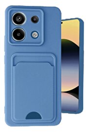 CepteToptan Xiaomi Redmi Note 13 Pro 5G Kılıf Kelvin Kartvizitli Silikon - Mavi - DROPX9573-7485