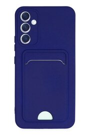 CepteToptan Samsung Galaxy A25 5G Kılıf Kelvin Kartvizitli Silikon - Lacivert - DROPX9548-9899