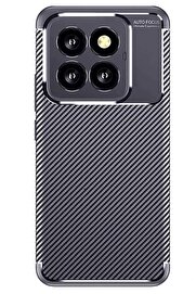 CepteToptan Xiaomi Mi 14T Pro Kılıf Auto Focus Karbon Kapak - Lacivert - DROPX2518-5964