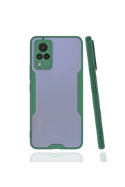 CepteToptan Vivo V21 Kılıf Platin Silikon - Yeşil - DROPX1930-3105