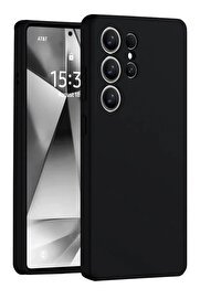 CepteToptan Samsung Galaxy S25 Ultra Kılıf Nano içi Kadife Silikon - Siyah - DROPX2642-6562
