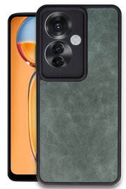 CepteToptan Oppo Reno 11F Kılıf Aras Deri Kapak - Koyu Yeşil - DROPX2352-6214