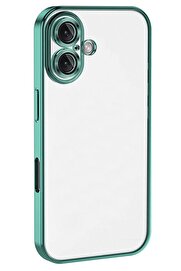 CepteToptan iPhone 16 Plus Kılıf Lensli Silikon - Turkuaz - BRH024658-1791