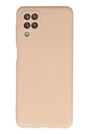 CepteToptan Samsung Galaxy A12 Kılıf Nano içi Kadife Silikon - Pudra - DROPX9958-6390