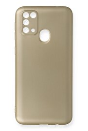 CepteToptan Samsung Galaxy M31 Kılıf First Silikon - Gold - DROPX5448-7632