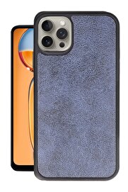 CepteToptan iPhone 15 Pro Max Kılıf Aras Deri Kapak - Lacivert - DROPX2299-5970