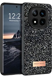 CepteToptan Xiaomi Redmi Note 14 Pro 4G Bright Simli Kapak - Siyah - DROPX7074-3469