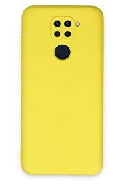 CepteToptan Xiaomi Redmi Note 9 Kılıf Nano içi Kadife Silikon - Sarı - DROPX9540-4080