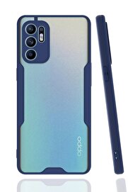 CepteToptan Oppo Reno 6 Kılıf Platin Silikon - Lacivert - DROPX4821-8478