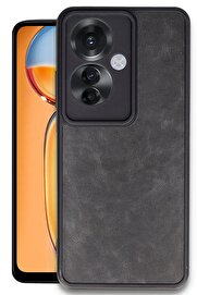 CepteToptan Oppo Reno 11F Kılıf Aras Deri Kapak - Siyah - DROPX8621-1187