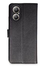 CepteToptan Realme 12 Lite Kılıf Trend S Plus Kapaklı Kılıf - Siyah - DROPX4016-5244