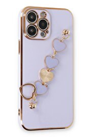 CepteToptan iPhone 13 Pro Kılıf Esila Silikon - Lila - DROPX5931-4124