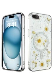 CepteToptan iPhone 7 Kılıf Daisy Simli Magsafe Kapak - Gümüş - DROPX1949-8034