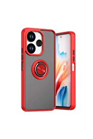 CepteToptan Xiaomi Redmi 13 4G Kılıf Montreal Yüzüklü Silikon Kapak - Kırmızı - DROPX8134-9993