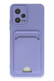 CepteToptan Xiaomi Redmi Note 12 4G Kılıf Kelvin Kartvizitli Silikon - Lila - DROPX7532-9241