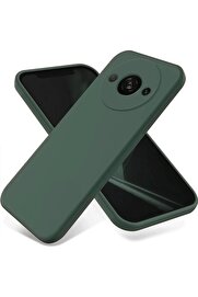 CepteToptan Xiaomi Redmi A3 4G Kılıf First Silikon - Koyu Yeşil - DROPX6466-5769