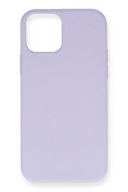 CepteToptan iPhone 12 Pro Max Kılıf Nano içi Kadife Silikon- Lila - DROPX5791-3628