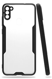 CepteToptan Samsung Galaxy A11 Kılıf Platin Silikon - Siyah - DROPX1318-9938