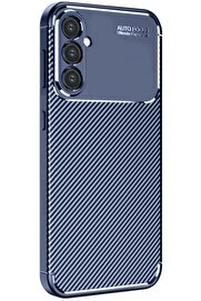 CepteToptan Samsung Galaxy A16 5G Kılıf Auto Focus Karbon Kapak - Lacivert - DROPX5264-8632