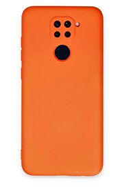 CepteToptan Xiaomi Redmi Note 9 Kılıf Nano içi Kadife Silikon - Turuncu - DROPX8156-3836
