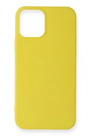 CepteToptan iPhone 12 Mini Kılıf First Silikon - Sarı - DROPX6251-5790