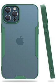 CepteToptan iPhone 12 Pro Max Kılıf Platin Silikon - Yeşil - DROPX2446-5339
