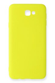 CepteToptan Samsung Galaxy J7 Prime Kılıf Nano içi Kadife Silikon - Sarı - DROPX6793-9537