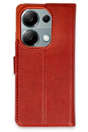 CepteToptan Xiaomi Redmi Note 13 Pro 4G Kılıf Trend S Plus Kapaklı Kılıf - Kırmızı - DROPX7514-8803