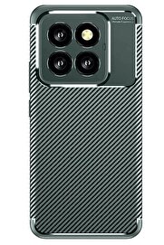 CepteToptan Xiaomi Mi 14T Pro Kılıf Auto Focus Karbon Kapak - Koyu Yeşil - DROPX8883-5753