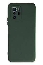 CepteToptan Xiaomi Poco X3 GT Kılıf Nano içi Kadife Silikon - Koyu Yeşil - DROPX9923-7594