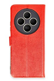 CepteToptan Xiaomi Redmi 14C Kılıf Trend S Plus Kapaklı Kılıf - Kırmızı - DROPX2305-9025