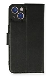 CepteToptan iPhone 14 Kılıf Trend S Plus Kapaklı Kılıf - Siyah - DROPX9051-2615