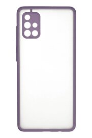CepteToptan Samsung Galaxy A71 Kılıf Montreal Silikon Kapak - Mor - DROPX9461-8081