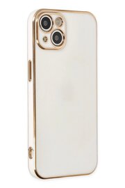 CepteToptan iPhone 14 Plus Kılıf Volet Silikon - Beyaz - DROPX5313-7216