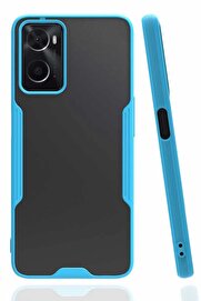CepteToptan Oppo A96 Kılıf Platin Silikon - Mavi - DROPX8811-7711