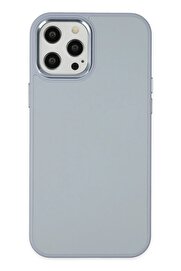 CepteToptan iPhone 12 Pro Max Kılıf Asya Deri Silikon - Sierra Blue - DROPX2259-5652