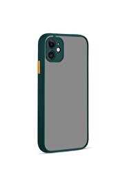 CepteToptan iPhone 12 Kılıf Montreal Silikon Kapak - Yeşil - DROPX5237-6033