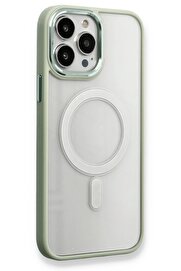 CepteToptan iPhone 13 Pro Kılıf Room Magneticsafe Silikon - Su Yeşili - DROPX2392-8096