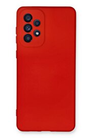 CepteToptan Samsung Galaxy A53 5G Kılıf Nano içi Kadife Silikon - Kırmızı - DROPX4245-5105