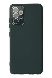 CepteToptan Samsung Galaxy A53 5G Kılıf Lansman Glass Kapak - Koyu Yeşil - DROPX7954-4295