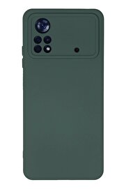 CepteToptan Xiaomi Poco X4 Pro 5G Kılıf Nano içi Kadife Silikon - Koyu Yeşil - DROPX4488-2828