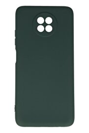 CepteToptan Xiaomi Redmi Note 9 5G Kılıf Nano içi Kadife Silikon - Koyu Yeşil - DROPX1321-8070