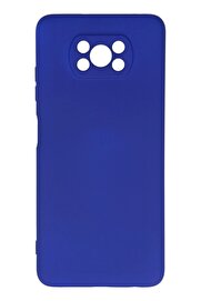 CepteToptan Xiaomi Pocophone X3 Kılıf Nano içi Kadife Silikon - Lacivert - DROPX2872-9046