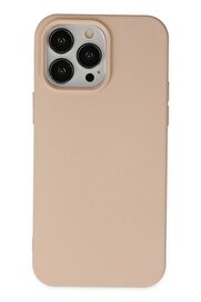 CepteToptan iPhone 14 Pro Kılıf Nano içi Kadife Silikon - Pudra - DROPX2447-2716