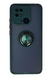 CepteToptan Xiaomi Poco C40 Kılıf Montreal Yüzüklü Silikon Kapak - Yeşil - DROPX1302-8802