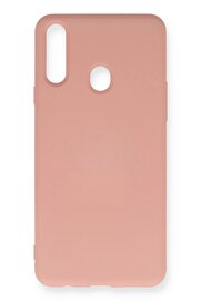 CepteToptan Samsung Galaxy A20S Kılıf Nano içi Kadife Silikon - Pudra - DROPX5503-8414